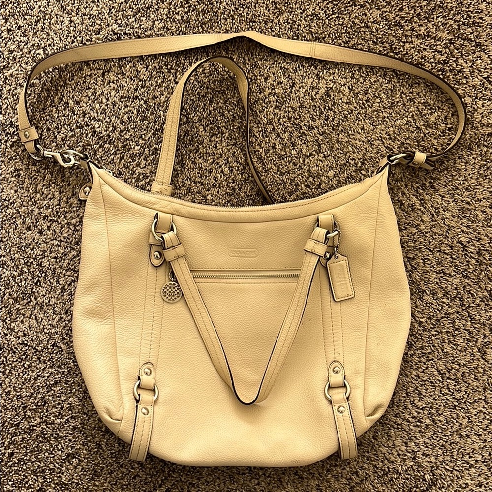 Coach Tan Leather Shoulder Bag